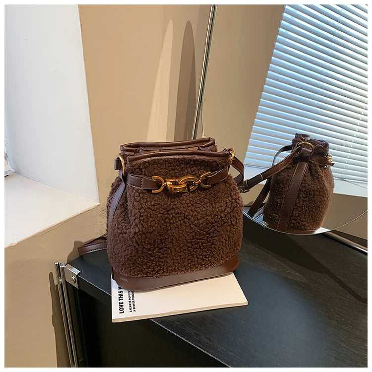 Brynlee Sherpa Bucket Bag