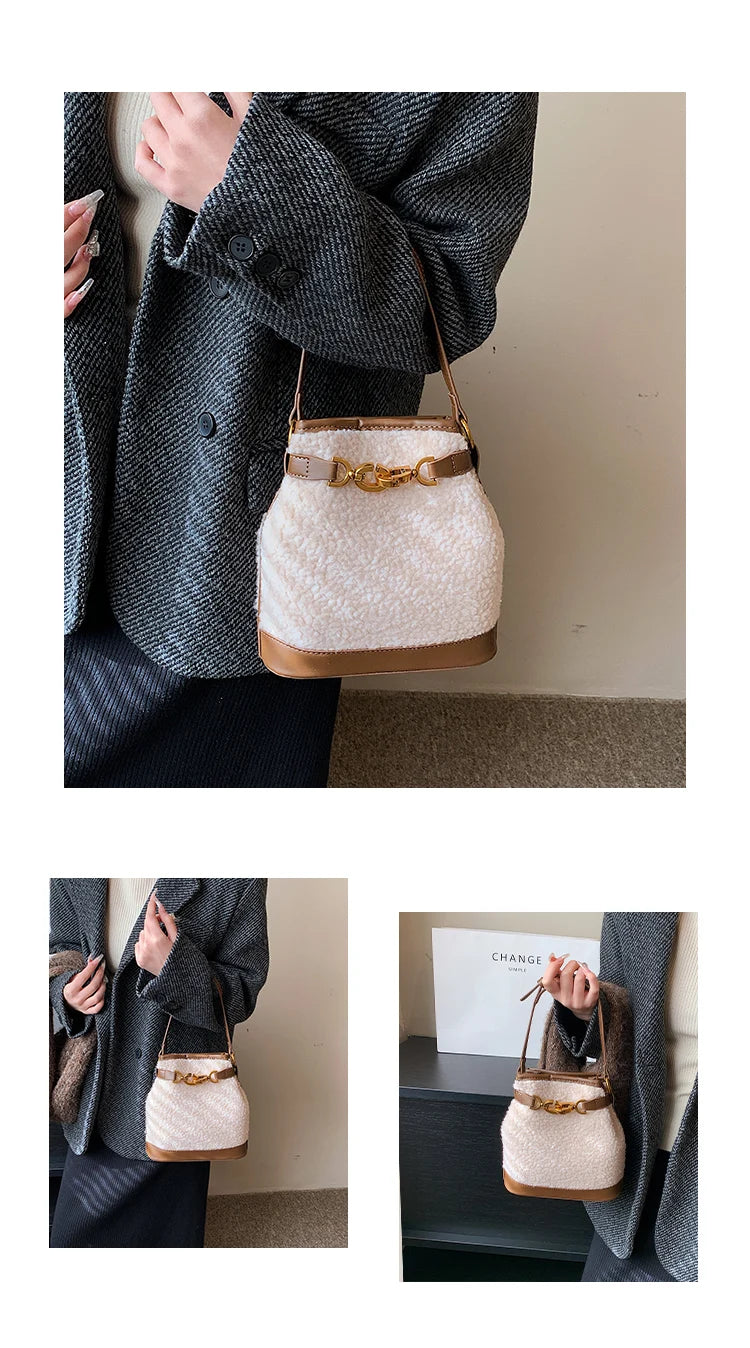 Brynlee Sherpa Bucket Bag