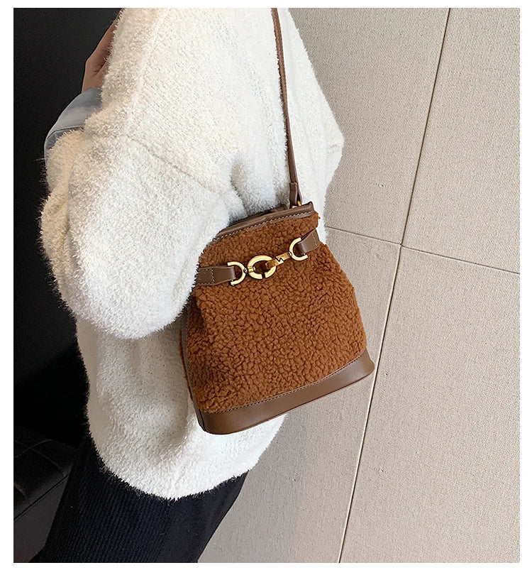 Brynlee Sherpa Bucket Bag