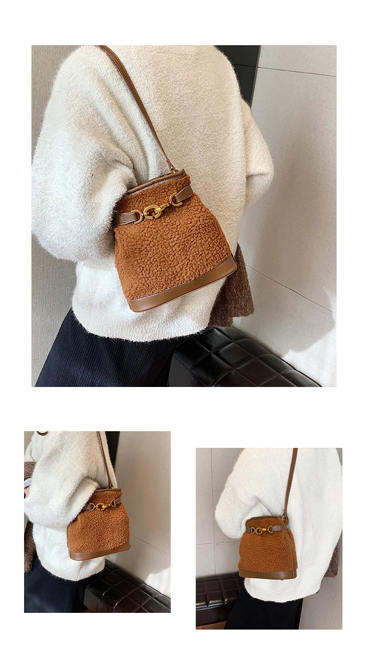 Brynlee Sherpa Bucket Bag
