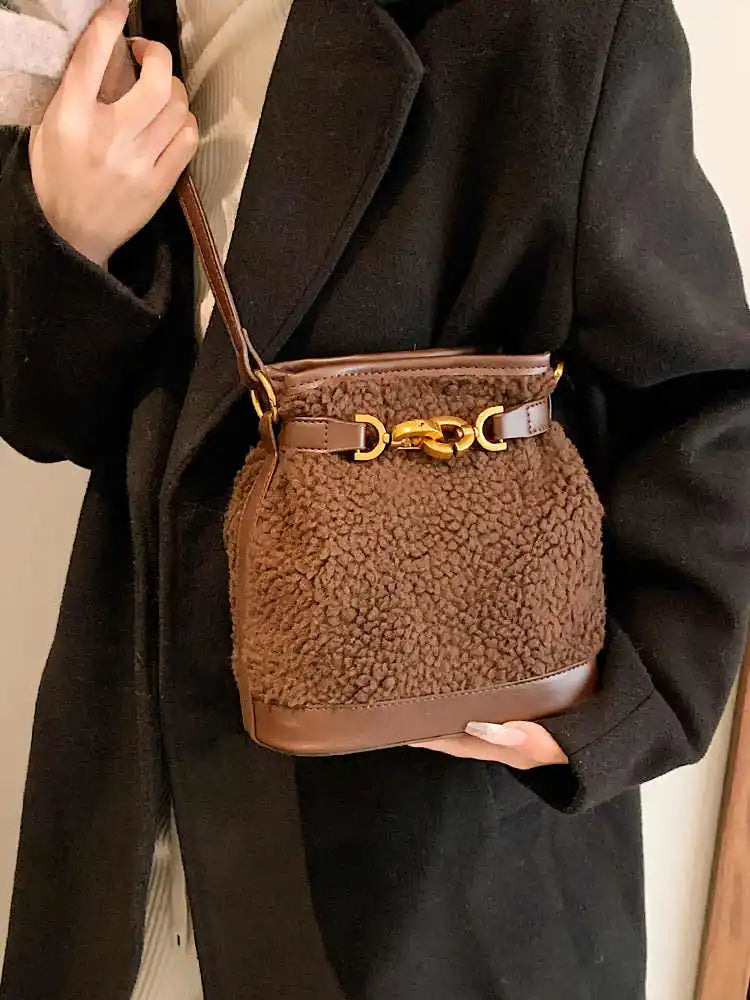 Brynlee Sherpa Bucket Bag
