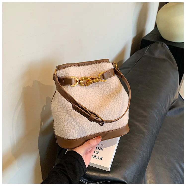 Brynlee Sherpa Bucket Bag