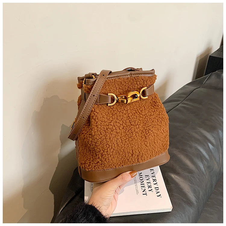 Brynlee Sherpa Bucket Bag