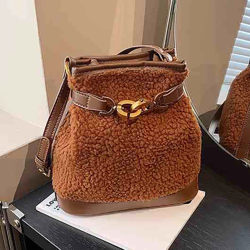 Brynlee Sherpa Bucket Bag