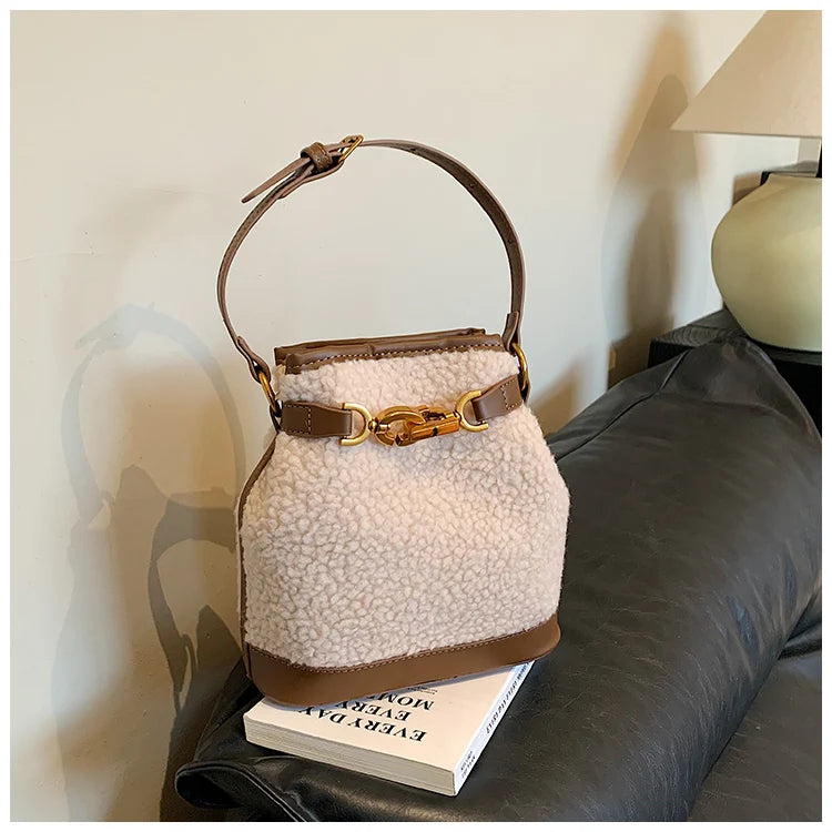 Brynlee Sherpa Bucket Bag