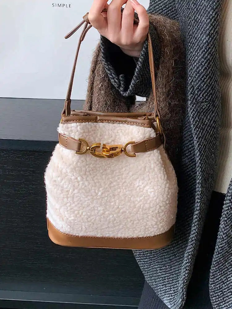Brynlee Sherpa Bucket Bag