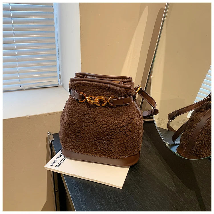 Brynlee Sherpa Bucket Bag