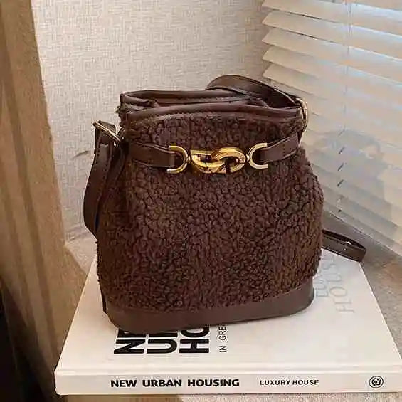 Brynlee Sherpa Bucket Bag