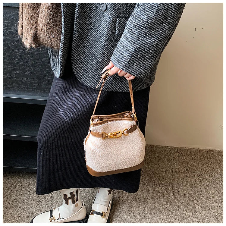 Brynlee Sherpa Bucket Bag