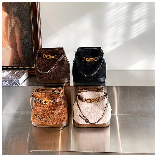 Brynlee Sherpa Bucket Bag