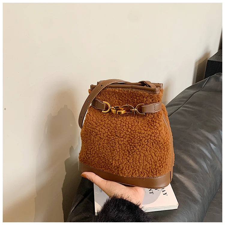 Brynlee Sherpa Bucket Bag