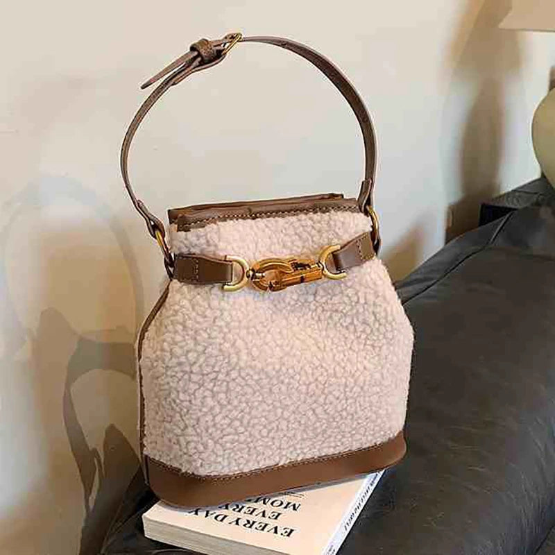 Brynlee Sherpa Bucket Bag