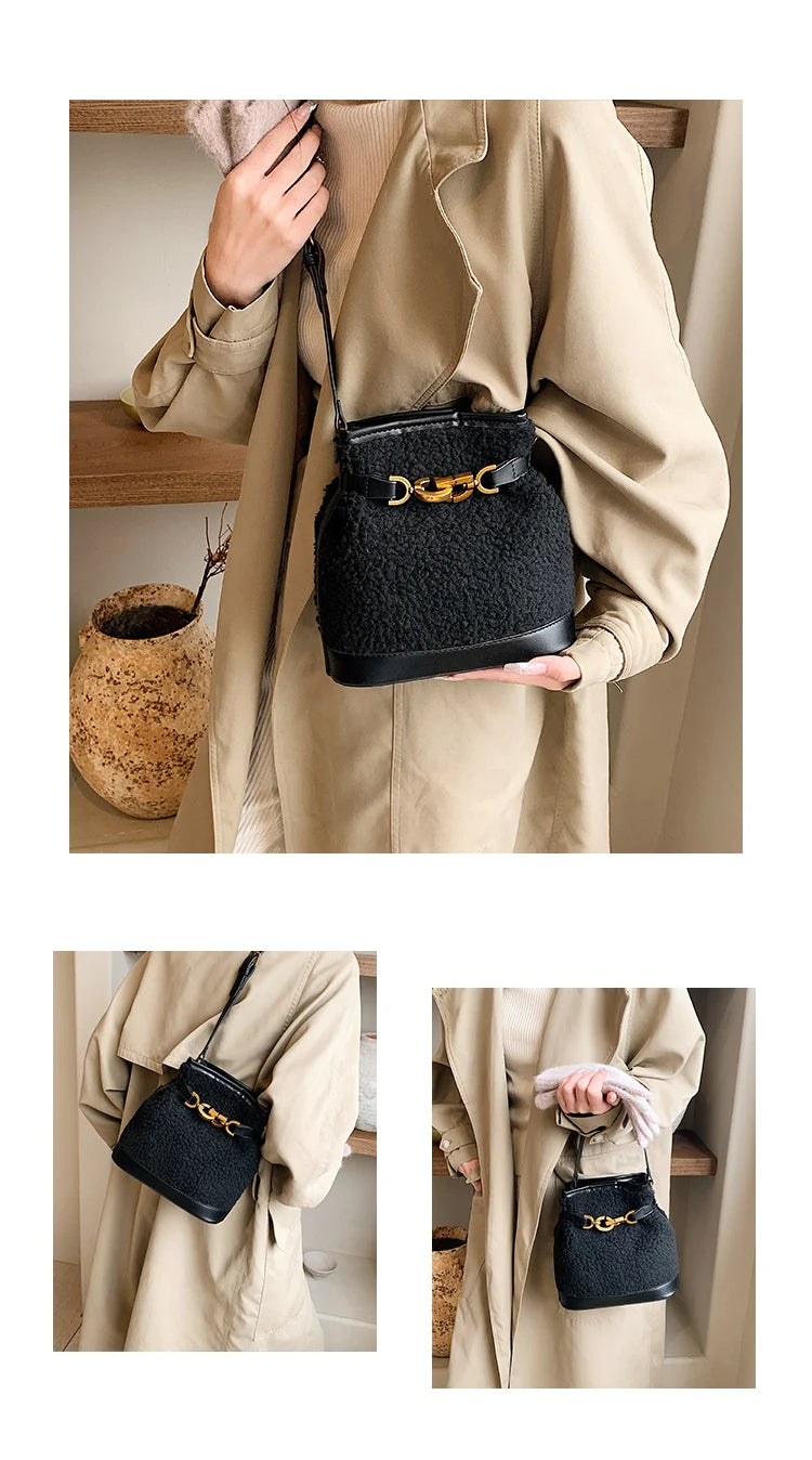 Brynlee Sherpa Bucket Bag