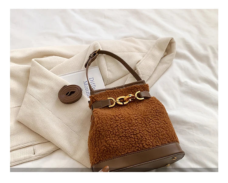 Brynlee Sherpa Bucket Bag