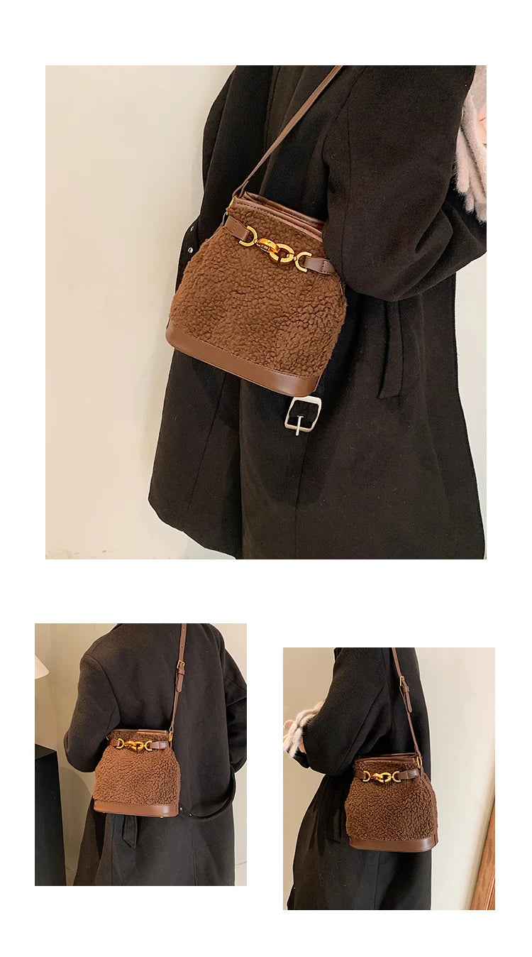 Brynlee Sherpa Bucket Bag
