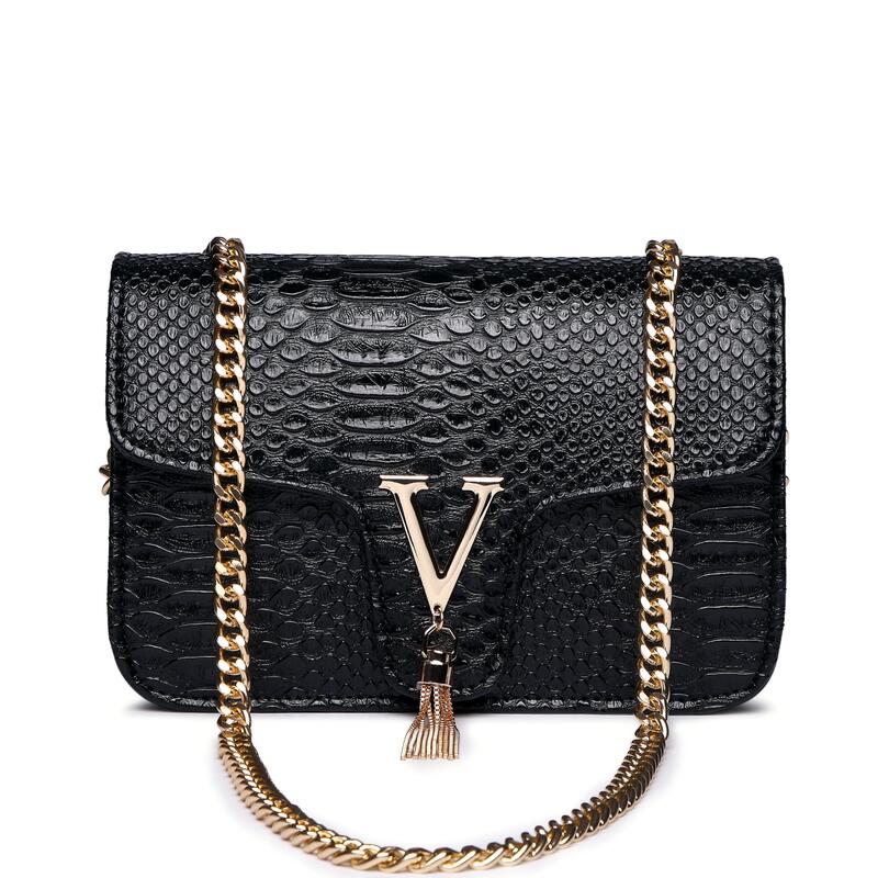 Samantha Luxe Chain Strap Shoulder Bag