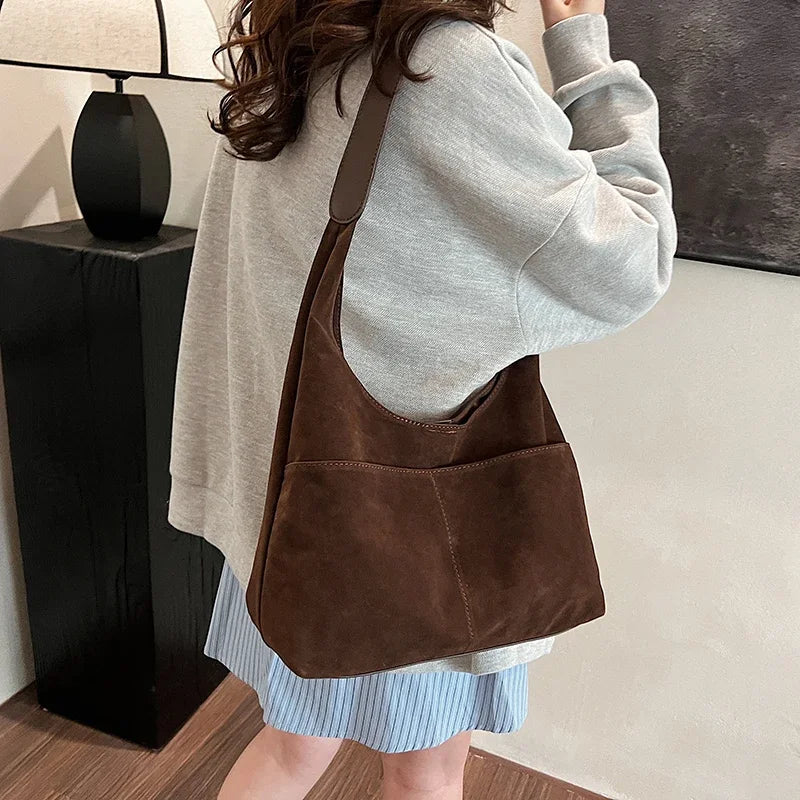 Jenny Vegan Suede Shoulder Bag