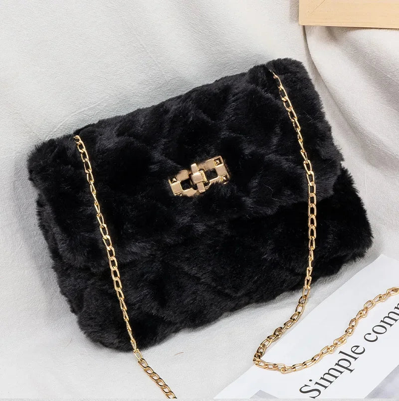 Karina Quilted Fur Handbag