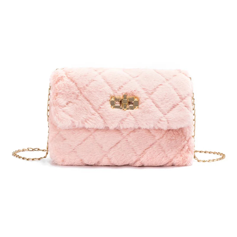 Karina Quilted Fur Handbag