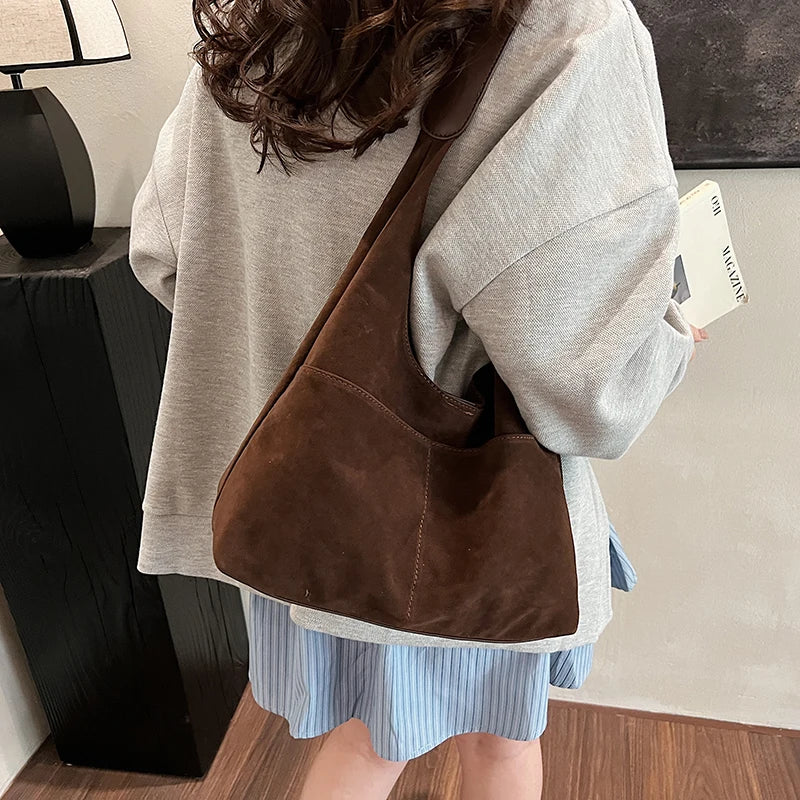 Jenny Vegan Suede Shoulder Bag