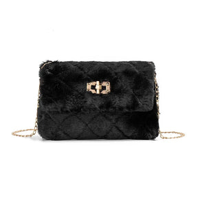 Karina Quilted Fur Handbag