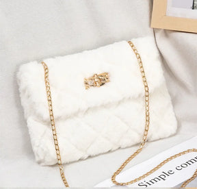 Karina Quilted Fur Handbag