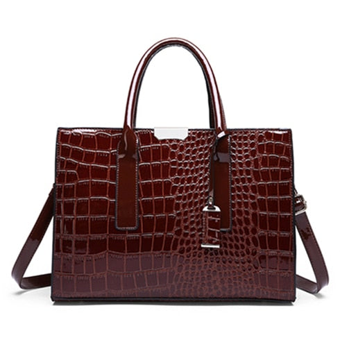 Diana Crocodile Print Tote