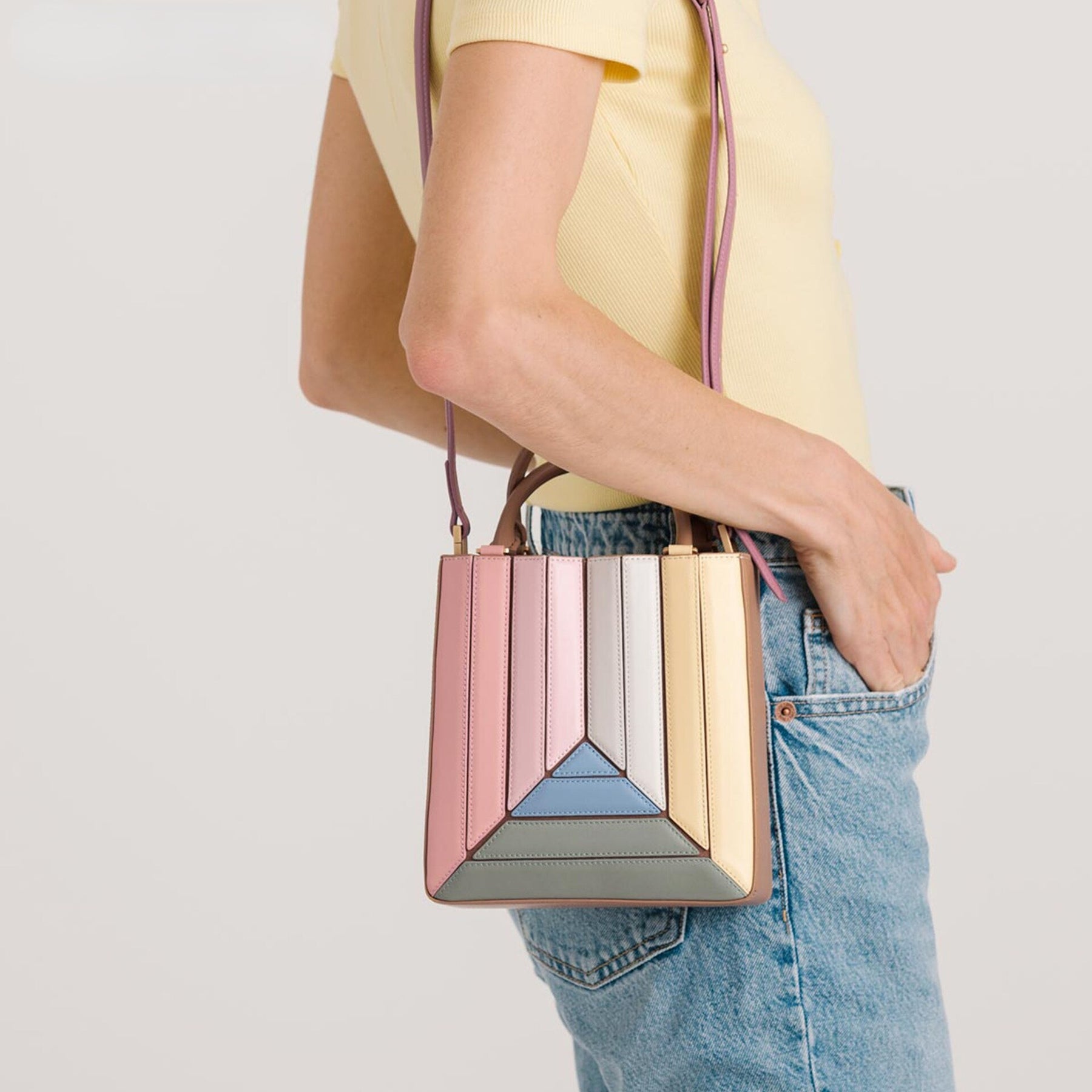 Mia Color Block Handbag