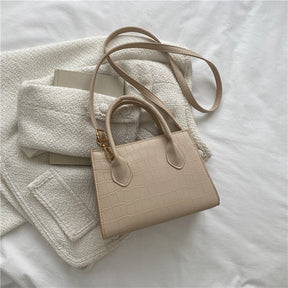 Wynn Croc Print Shoulder Bag